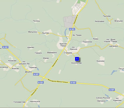 Расположение поселка ВИПушки на карте